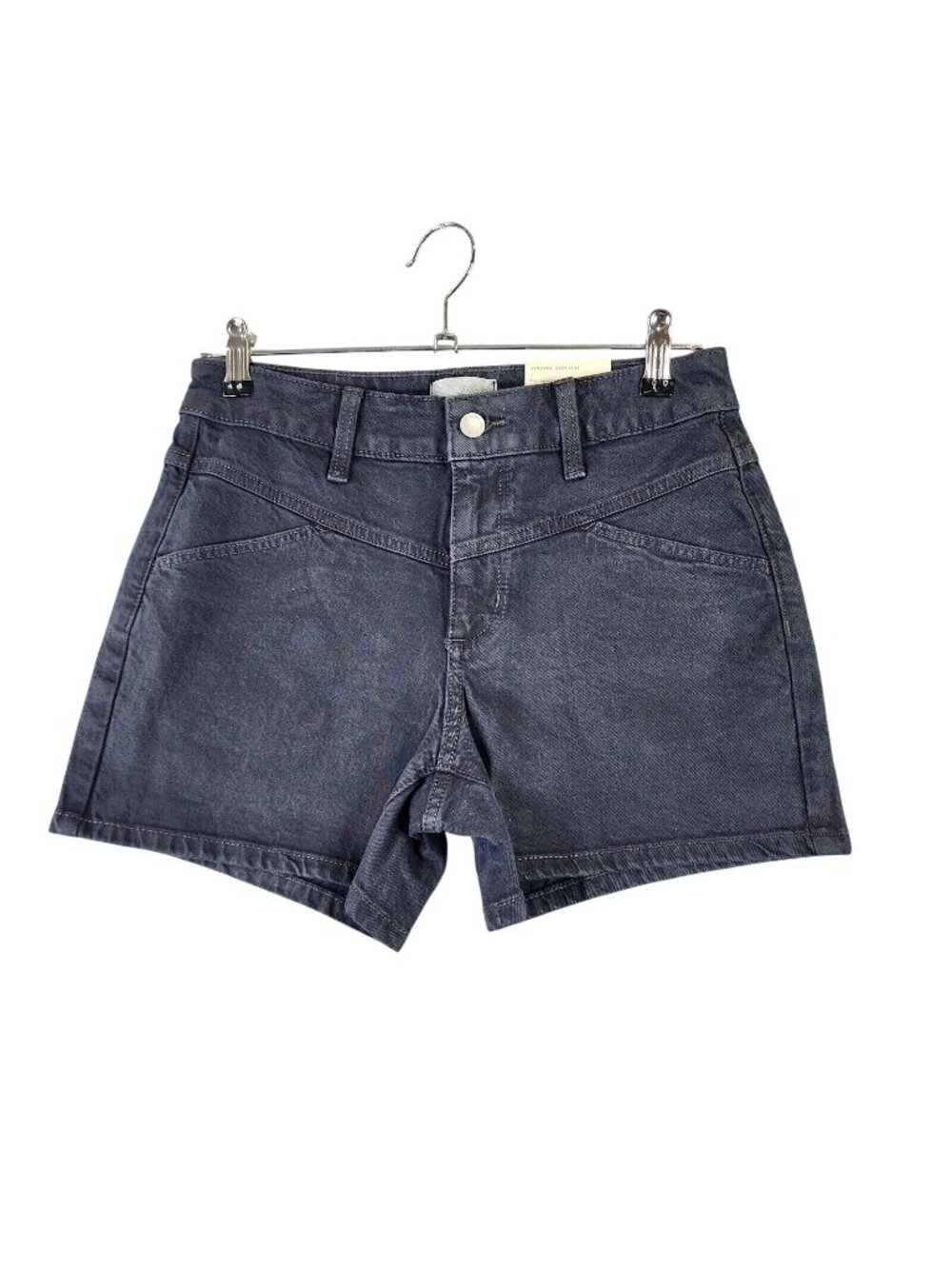 Womens Universal Thread Vintage Black High Rise Midi Denim Shorts 4" Inseam 0